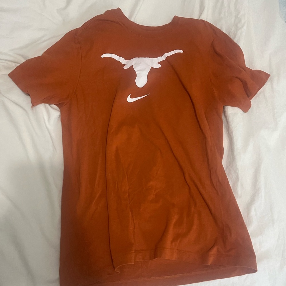 Nike Orange Tee with White Swoosh